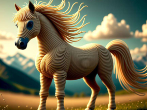 扭扭棒小马：鬃毛的飘逸感处理