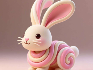 扭扭棒兔子：长耳朵的立体造型技巧