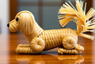 扭扭棒小狗：蓬松尾巴的编织秘诀