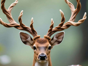 扭扭棒小鹿：树枝鹿角的对称美学