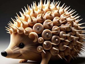 扭扭棒刺猬：尖刺的密集排列技巧