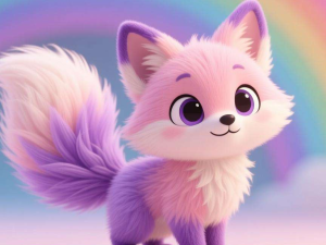 ‌扭扭棒小狐狸：蓬松尾巴的渐变配色