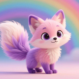 扭扭棒小狐狸:蓬松尾巴的渐变配色