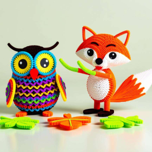 扭扭棒动物派对:多角色互动造型