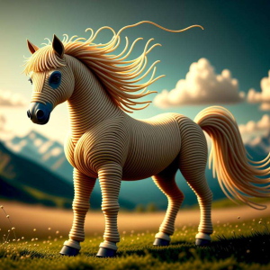 扭扭棒小马：鬃毛的飘逸感处理