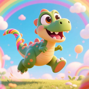 扭扭棒卡通恐龙:夸张比例的萌化