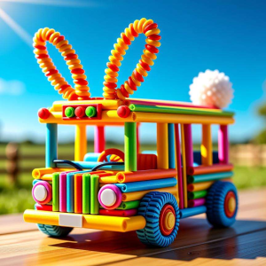 扭扭棒交通工具:兔子巴士的融合