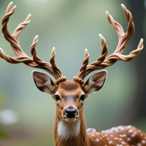 扭扭棒小鹿:树枝鹿角的对称美学